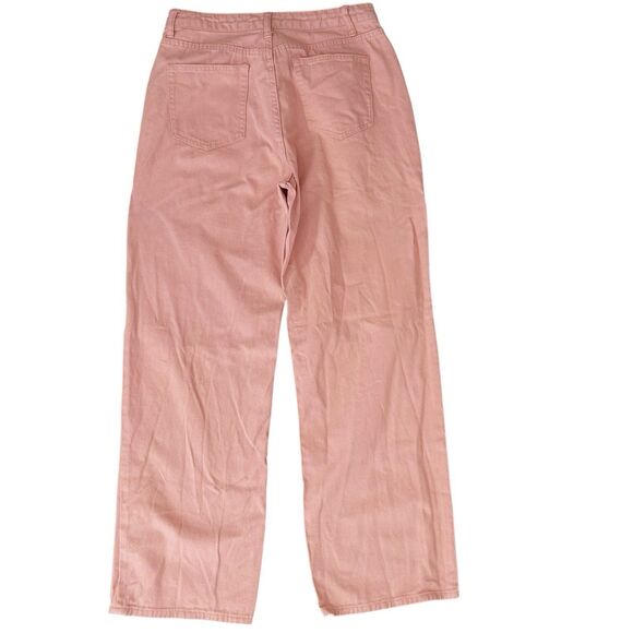 Shein Womens Pants Large Straight Feminine Flirty Pastel Soft Girl High Waist - Picture 2 of 15